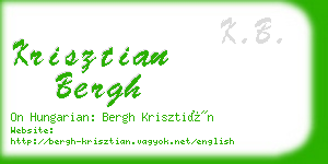 krisztian bergh business card